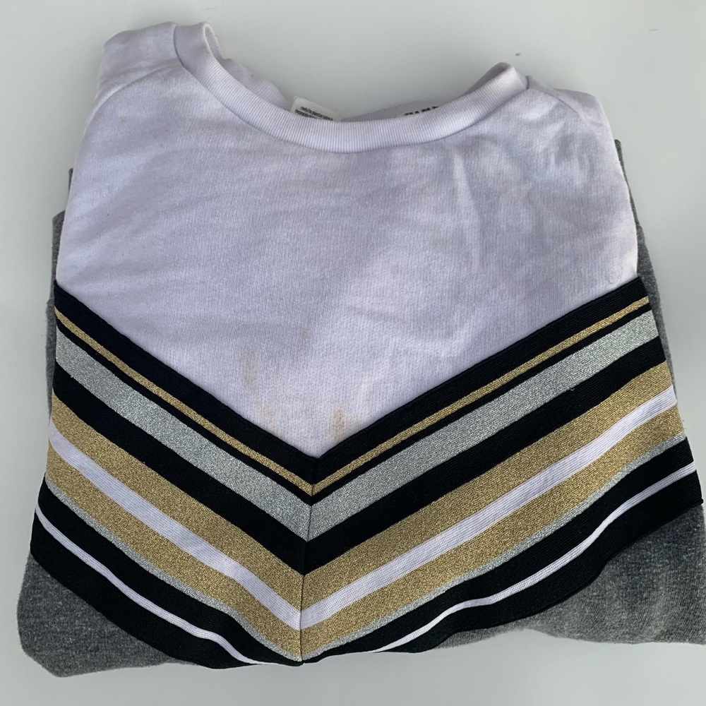 PINK gold and grey sweater